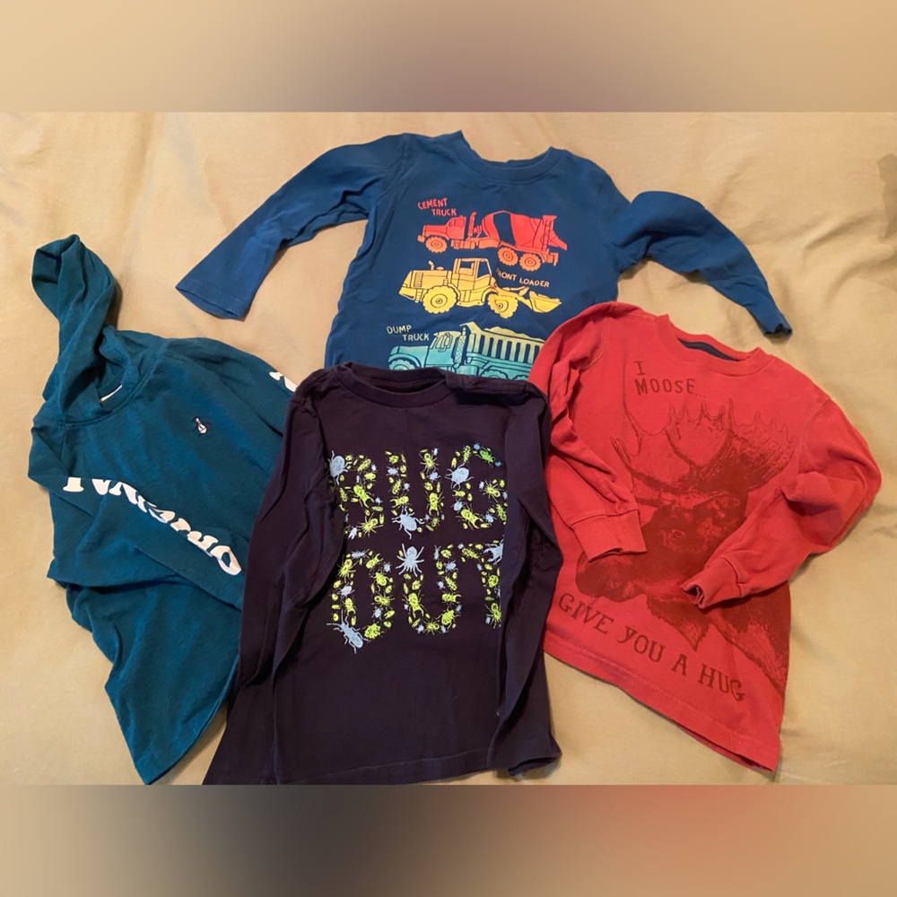 Four boys 4T long sleeve shirts
